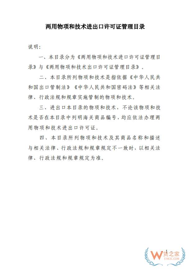 2023年度《兩用物項和技術進出口許可證管理目錄》-貨之家